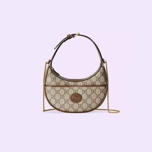 구찌 하프문 쉐입 미니백 브라운 ‎726843