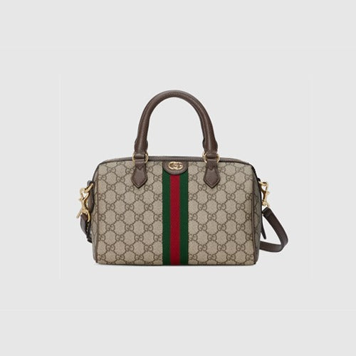 구찌 오피디아 GG 스몰 탑 핸들백 브라운 772061