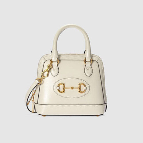 구찌 홀스빗 1955 탑 핸들백 화이트