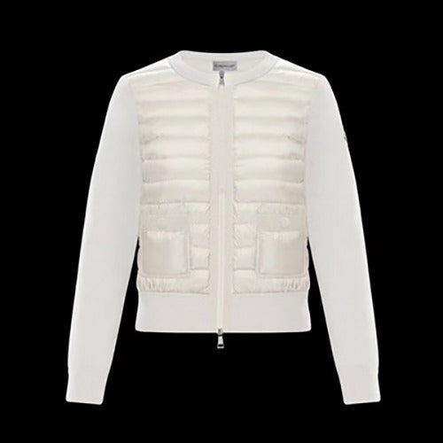 [SALE] 몽클레어 암로고 니트 패딩 믹스 자켓 블랙 S