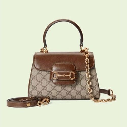 구찌 홀스빗 1955 코리아 익스클루시브 탑핸들백 브라운 (아이유 착용)