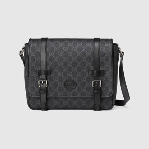 구찌 GG 수프림 메신저백 블랙