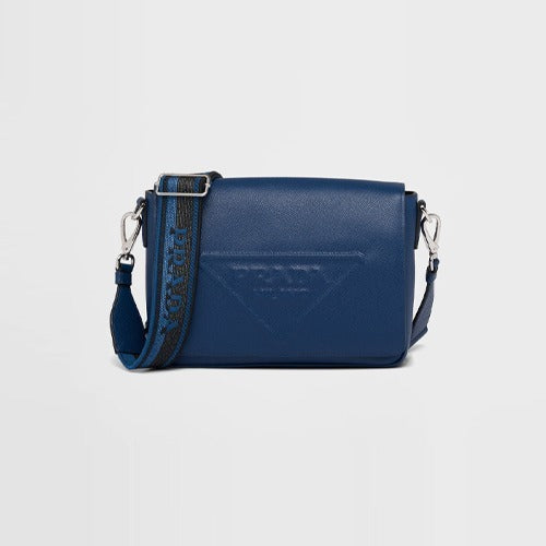 프라다 사피아노 가죽 숄더백 블루 2VD046