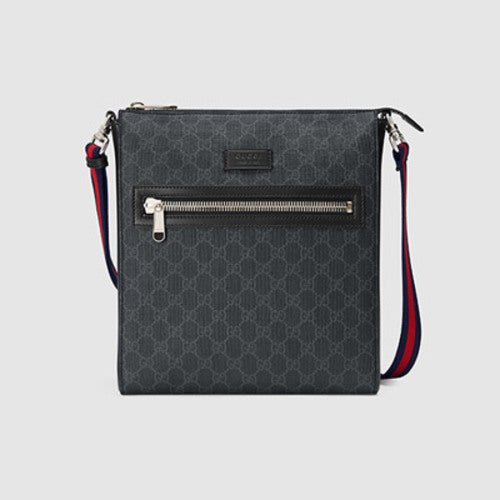 구찌 블랙 GG 수프림 메신저백 S/M