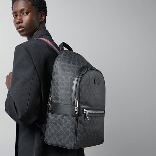 구찌 블랙 GG 수프림 백팩 771158