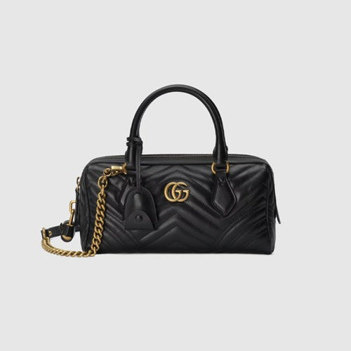 구찌 GG 마몬트 탑 핸들백 스몰 블랙 746319