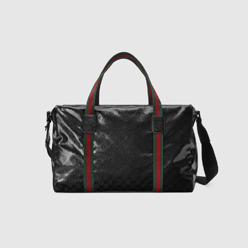 구찌 웹 라지 더플백 블랙 ‎758664