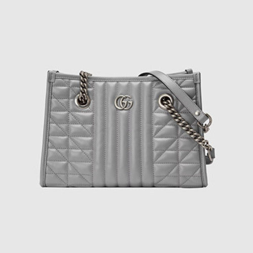 구찌 GG 마몽 스몰 토트백 그레이