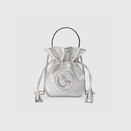 구찌 블론디 미니 버킷백 실버 760313