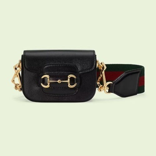 구찌 홀스빗 1955 스트랩 지갑 숄더백 블랙 699760