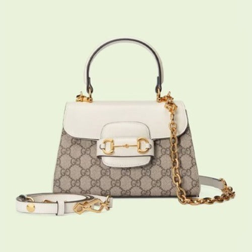 구찌 홀스빗 1955 코리아 익스클루시브 탑핸들백 화이트/베이지