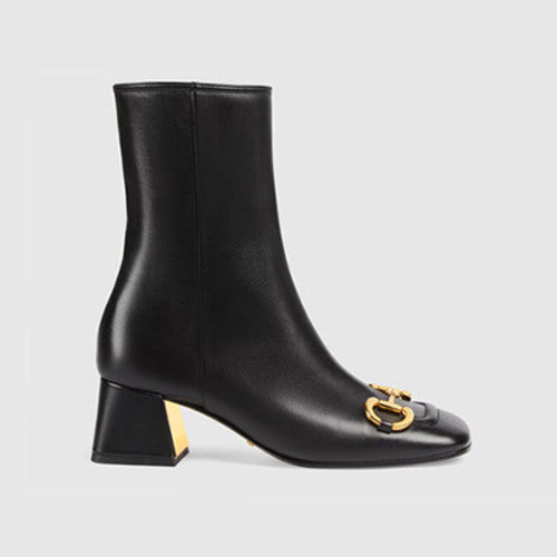 구찌 홀스빗 미드힐 앵클 부츠