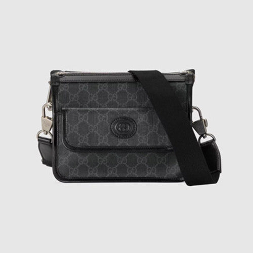 구찌 GG 수프림 인터로킹 G 메신저백 블랙 674164