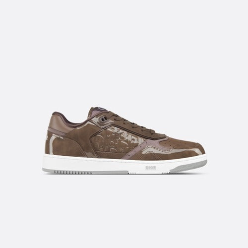 디올 페이턴트 B27 로우탑 스니커즈 브라운