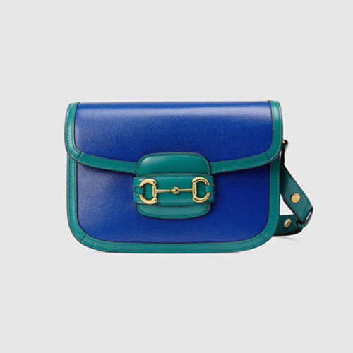구찌 홀스빗 1955 스몰 숄더백 블루