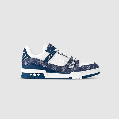 루이비통 데님 LV 트레이너 스니커즈 블루 1A9JGR