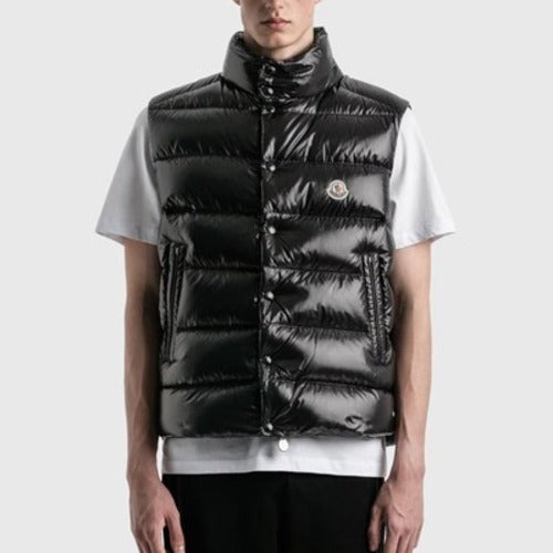 몽클레어 팁 다운 패딩 조끼 블랙