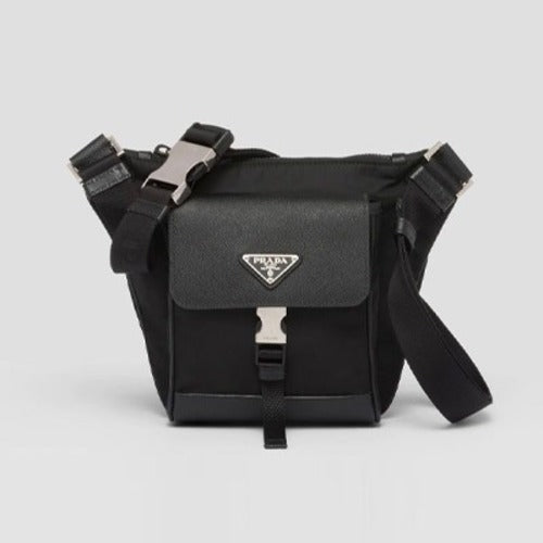 프라다 리나일론 사파이노 가죽 숄더백 2VH160