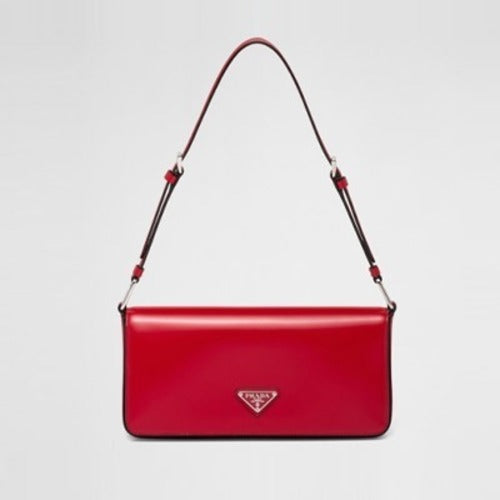 프라다 브러시드 가죽 팜므백 레드 1BD323