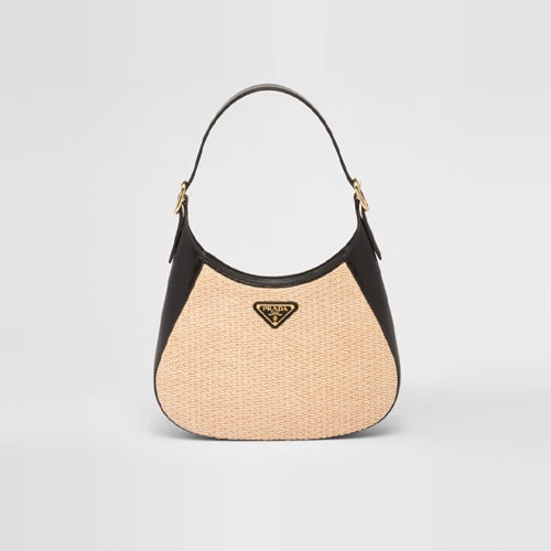 프라다 우븐 클레오 미디엄 숄더백 블랙 1BC179