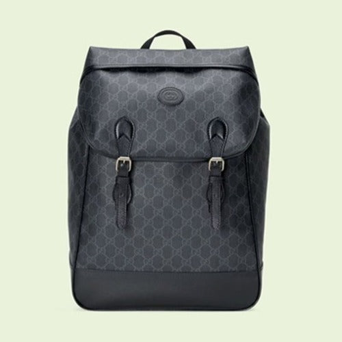 구찌 인터로킹 G 미디엄 백팩 블랙