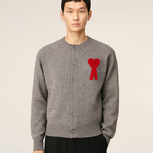 [국내배송] 아미 드 꾀흐 하트 패치 가디건 3color