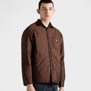 프라다 경량 리나일론 셔츠 브라운 SC823M