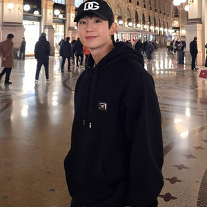 [국내배송/당일출고] 돌체앤가바나 밀라노 플레이트 후드티 블랙 (정해인 착용)