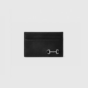 구찌 홀스빗 로고 레더 카드지갑 블랙 846952