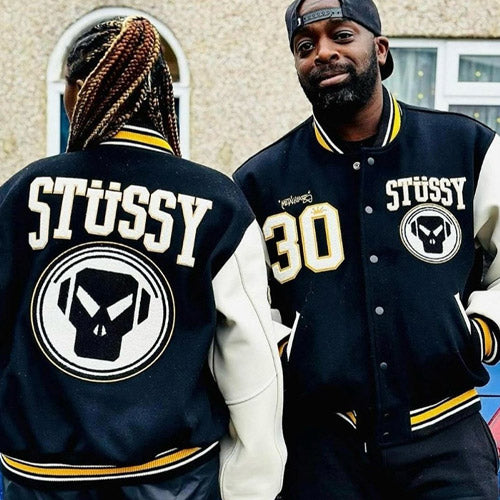 [국내배송] 스투시 X 골디 메탈헤드즈 30 바시티 자켓