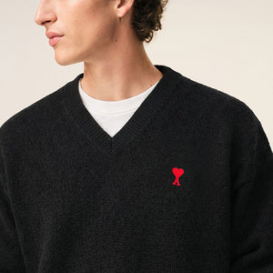 [국내배송] 아미 드 꾀흐 엠브로이더리 브이넥 스웨터 남성용 4color