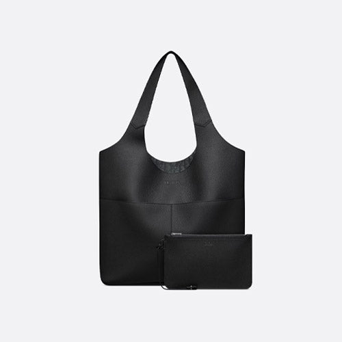 디올 아이콘 가죽 프리베 토트백 블랙