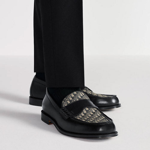 디올 로고 그랜빌 로퍼 베이지/블랙