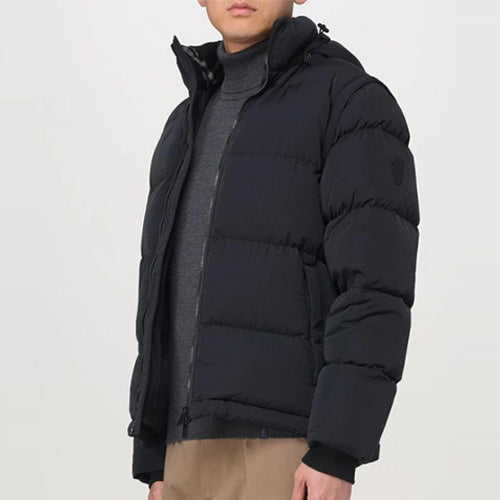 버버리 디테처블 슬리브 바이폴드 푸퍼 패딩 블랙