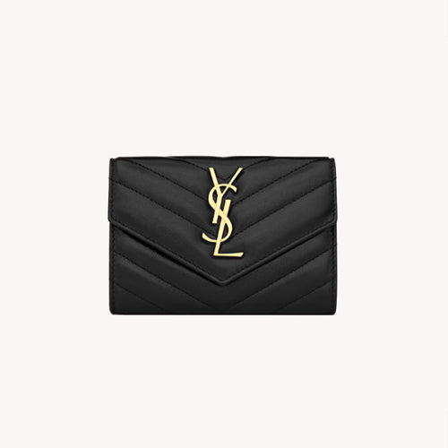 세인트로랑 마틀라세 엔벨로프 지갑 블랙