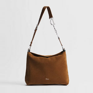 디올 스웨이드 미디엄 디올리 백 골든