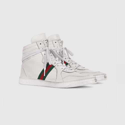 구찌 스트레치 하이탑 스니커즈 화이트 ‎864414