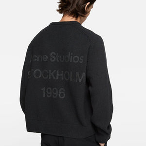 [국내배송] 아크네스튜디오 1996 로고 울 스웨터 블랙