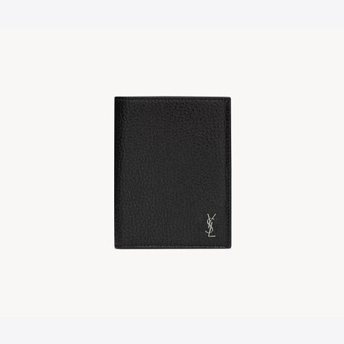 세인트로랑 미니 카산드라 카드지갑 블랙/은장