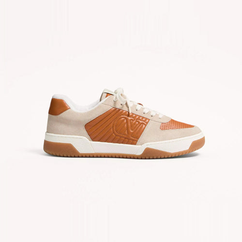 발렌티노 스플릿 레더 나파 스패리 스니커즈 베이지