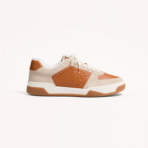 발렌티노 스플릿 레더 나파 스패리 스니커즈 베이지