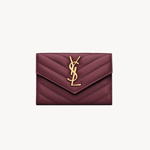 세인트로랑 마틀라세 엔벨로프 지갑 루즈 레드