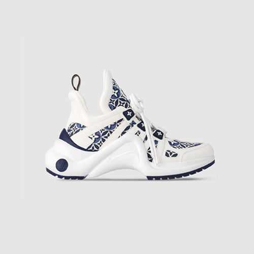 루이비통 자카드 LV 아치라이트 스니커즈 화이트/블루 1AHOPR