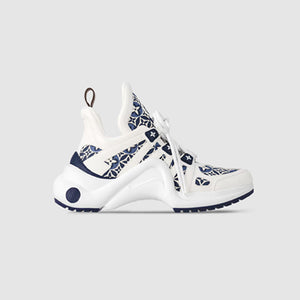 루이비통 자카드 LV 아치라이트 스니커즈 화이트/블루 1AHOPR