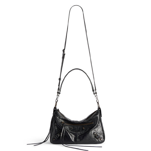 발렌시아가 르 시티 모토백 스몰 블랙