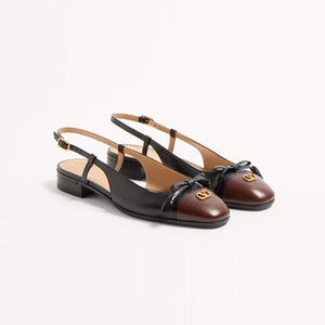 발렌티노 발레 뒤 루아 키드 발레리나 슬링백 블랙