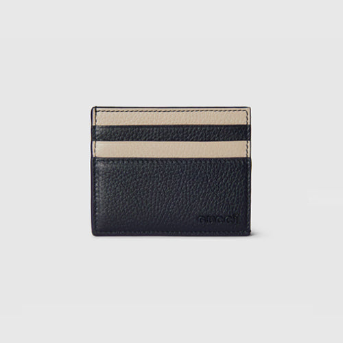 구찌 내부 투톤 로고 카드지갑 딥 블루 817043