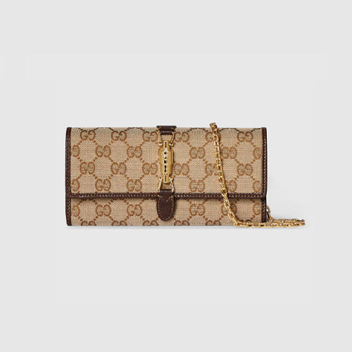 구찌 재키 체인 지갑 베이지 867165