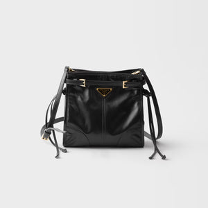 프라다 보니 가죽 미니 숄더백 블랙 1BH229