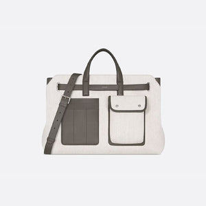 디올 헤링본 노르망디 토트백 라지